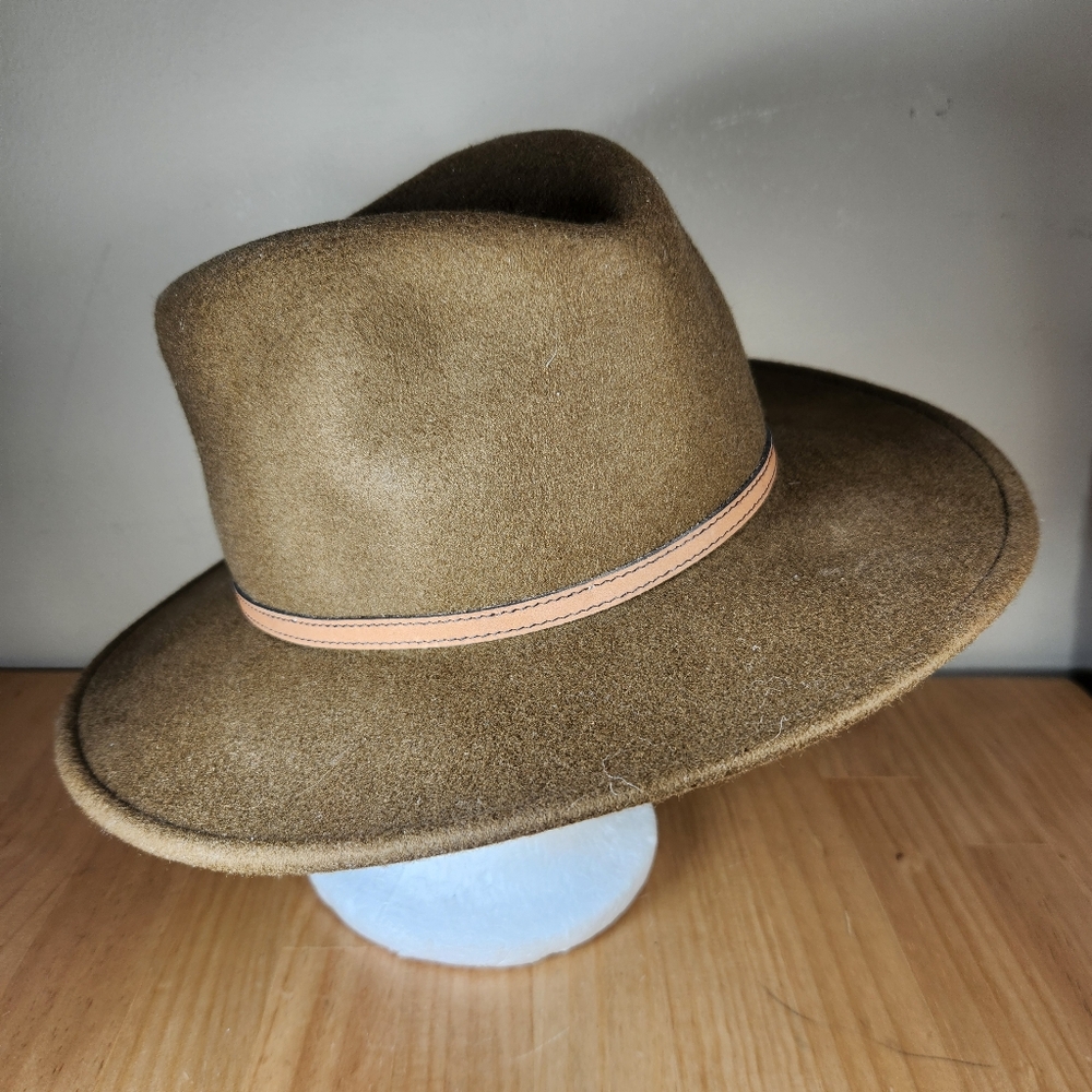 STETSON Men’s Snowden Hat Large Brown 100% Wool Crushable Western Fedora Outdoor - Picture 2 of 14